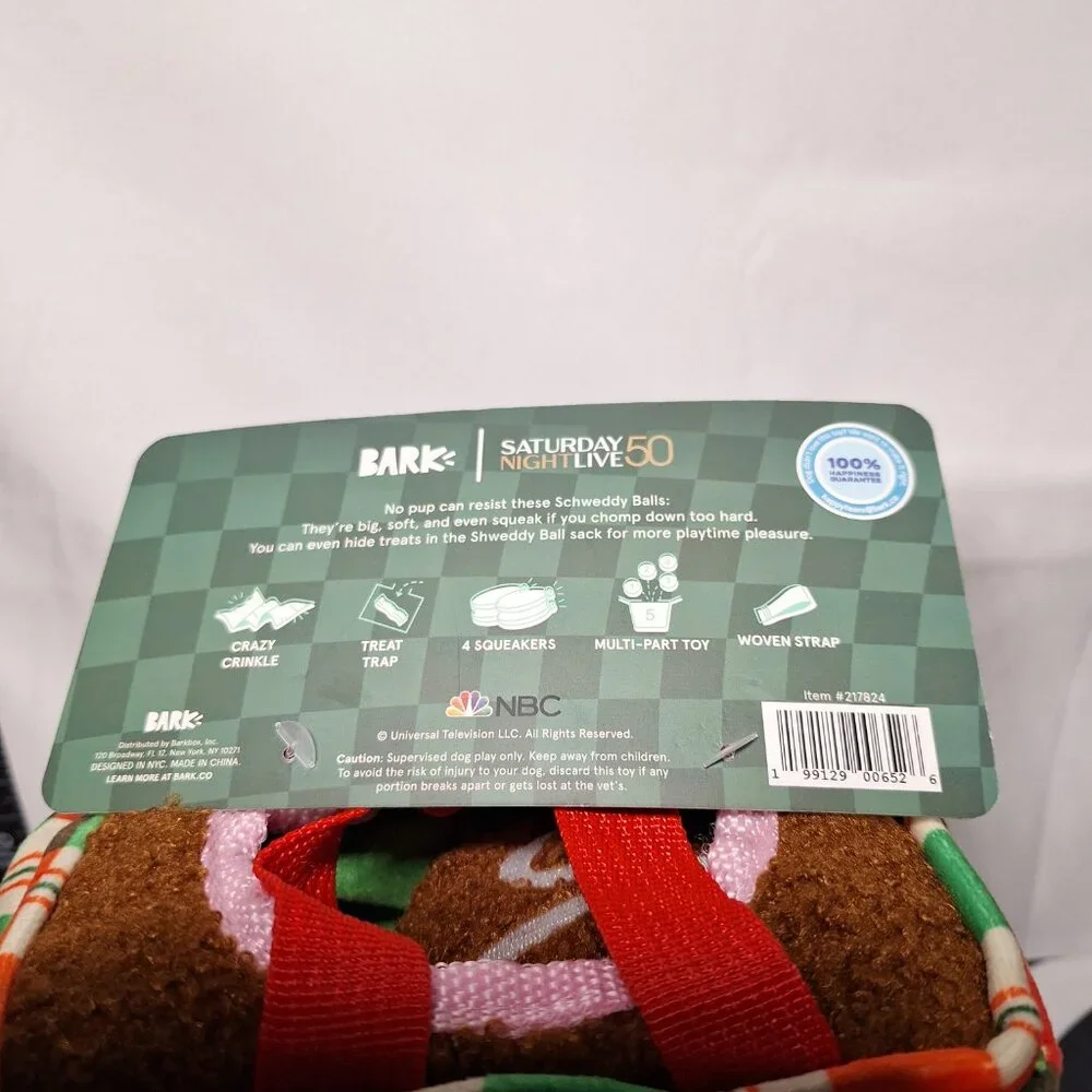 NWT Bark Sat Night Live 50 Schweddy Balls Dog Toy L & Duck in a Box Dog Toy M-L - Picture 6 of 16